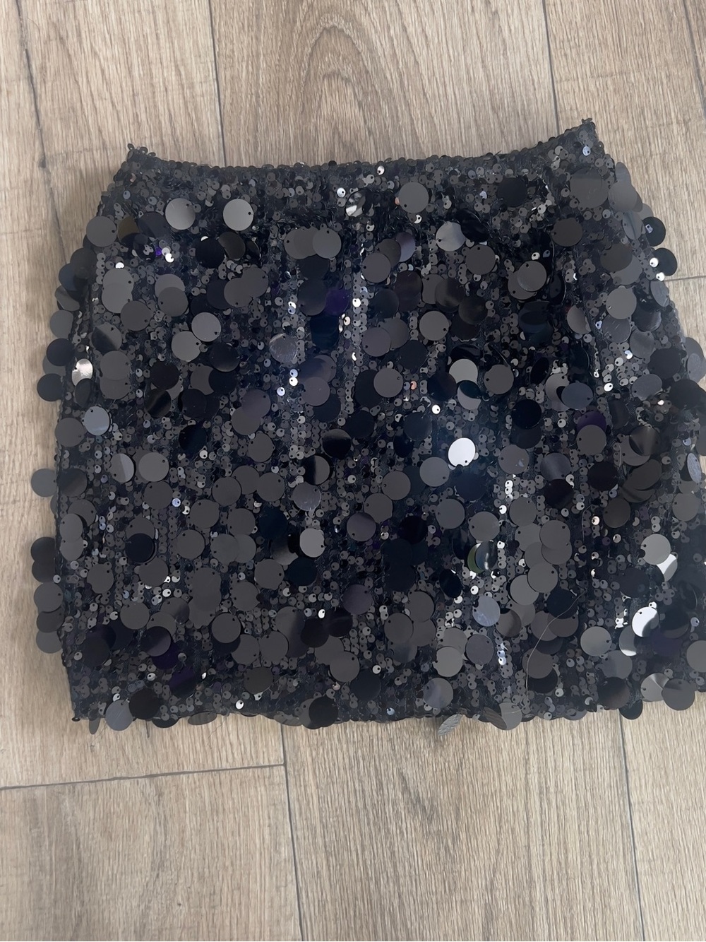 Black Sequin Mini Skirt - Modern Party Wear